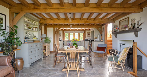 Kitchen-Dining, Self Built Oak Frame House, Wales - Published: 25 Beautiful Homes February 2023