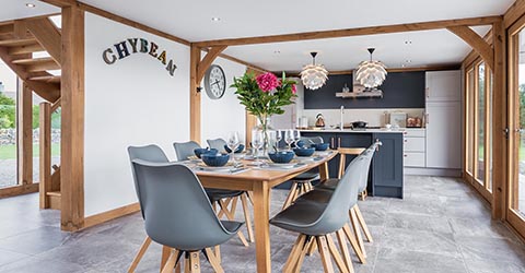 Kitchen-Diner, Self Built Oak Frame Holiday House, Anglesey