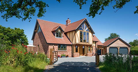 Self Built Oak Frame House, Shropshire