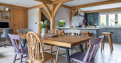 Kitchen-Dining, Self Built Oak Frame House, Essex - Published: Build It December 2023
