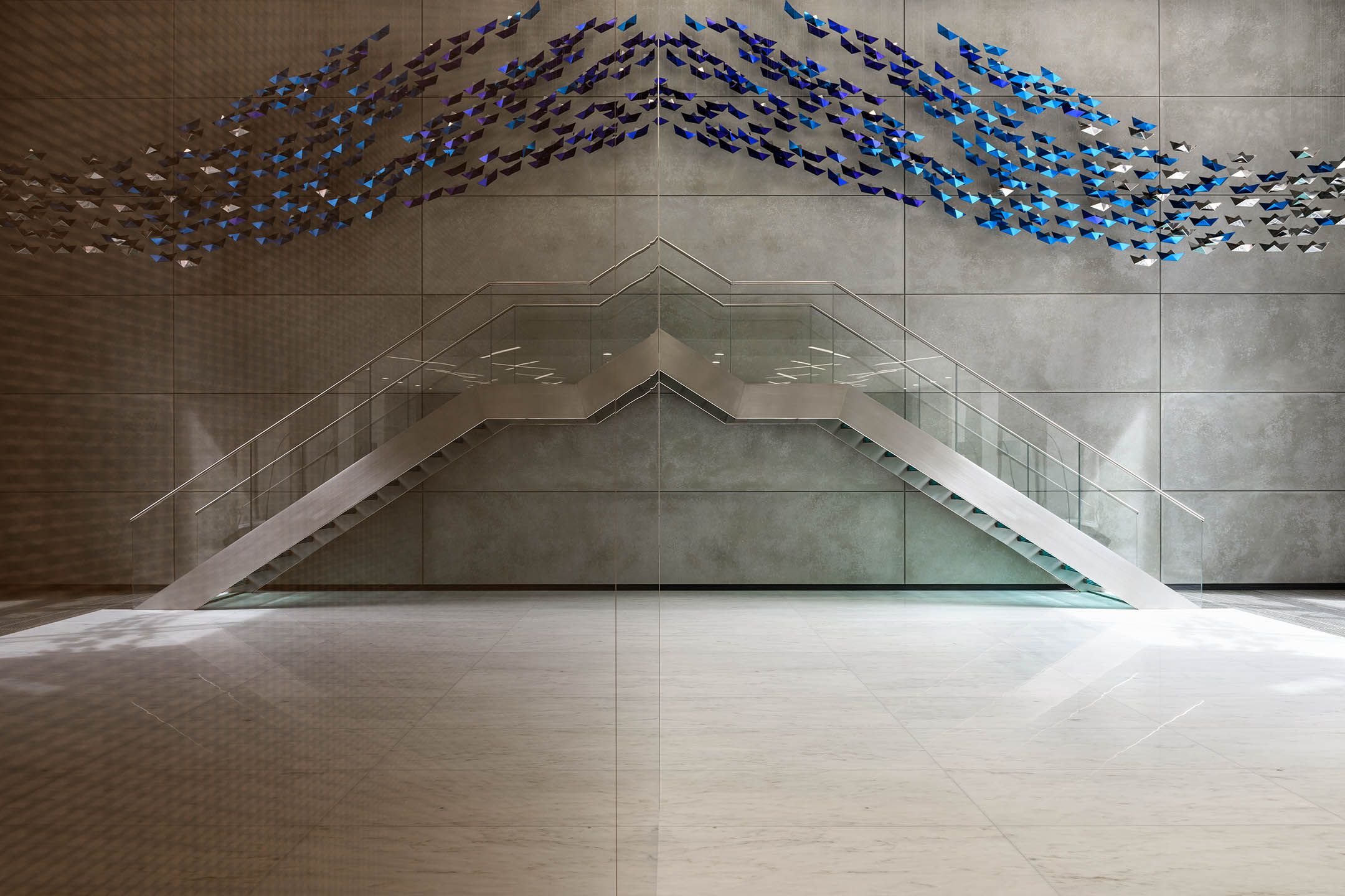Corporate Lobby Interiors with Bespoke Art